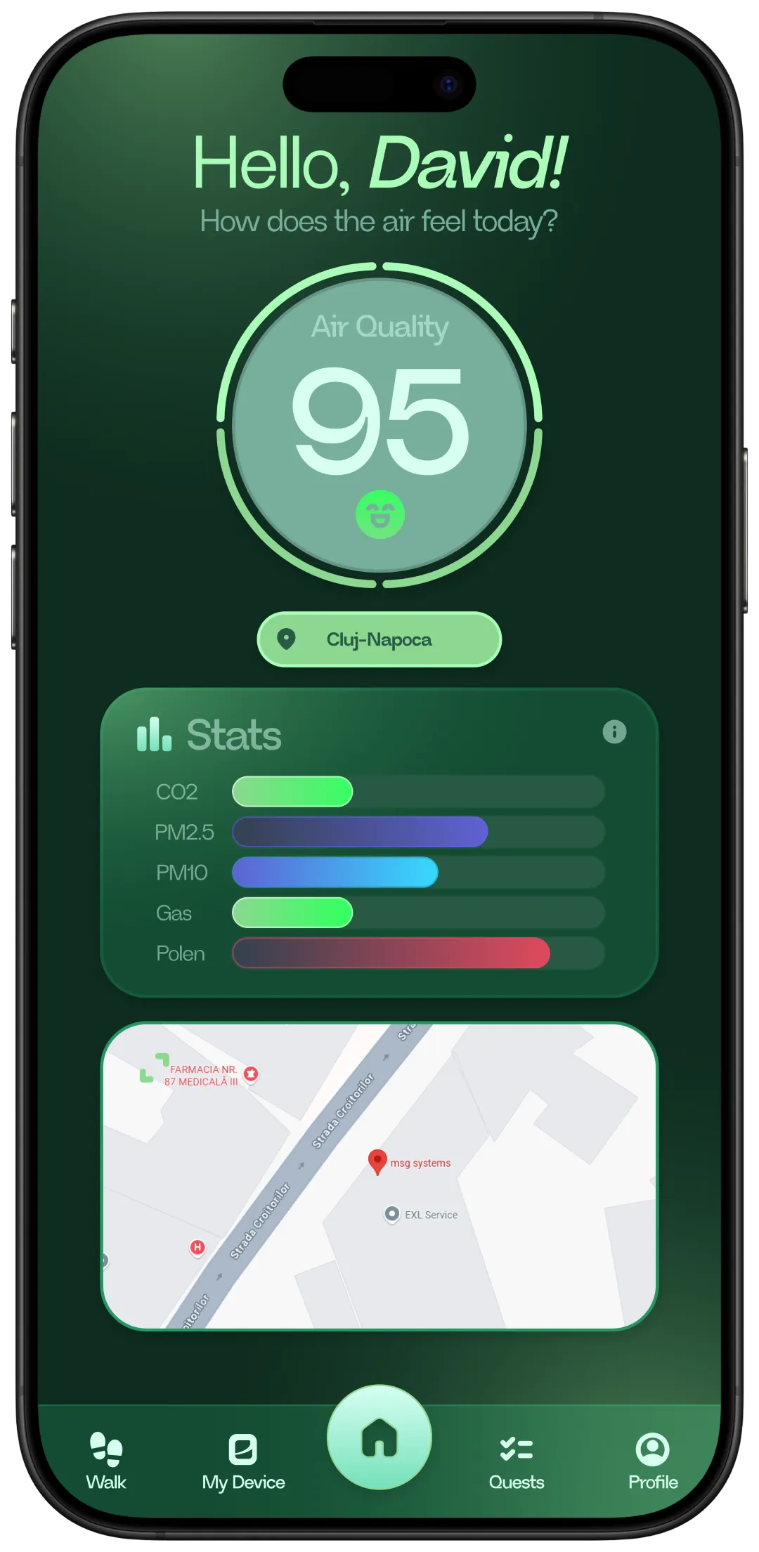Airsy mobile app screenshot